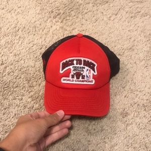A Mitchell and ness Chicago bulls trucker hat, snap back